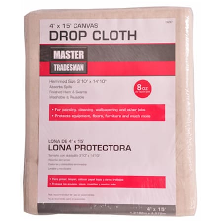 Master Tradesman 58908 4 x 15 ft. Canvas Dropcloth 156767
